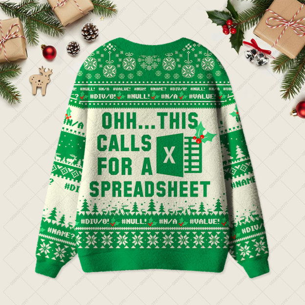 Ohh This Calls for a Spreadsheet Geek Ugly Cardigan Sweaters 