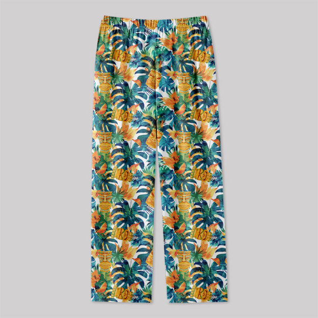 Hawaiian Tiki Mask Geek Loungewear Pants