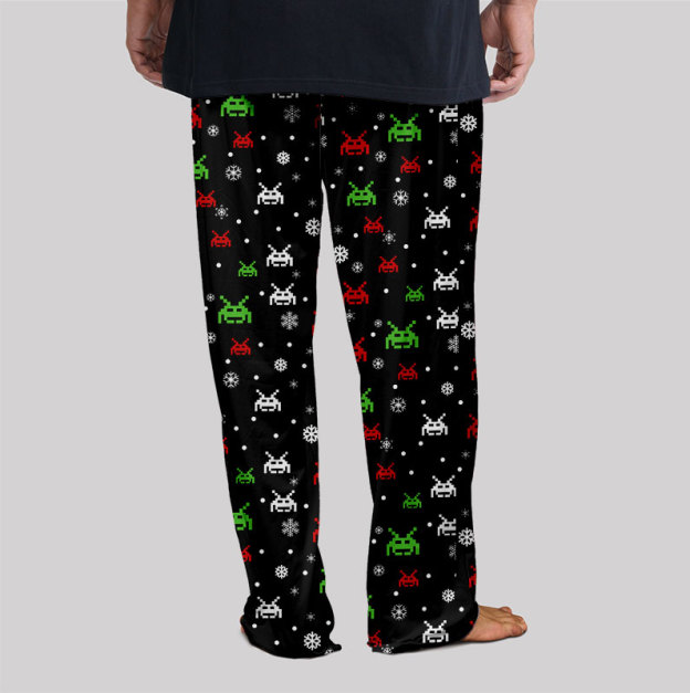 Christmas Retro Game Elements Geek Loungewear Pants