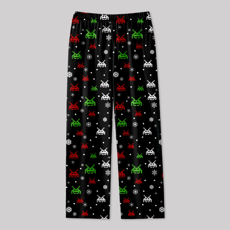 Christmas Retro Game Elements Geek Loungewear Pants