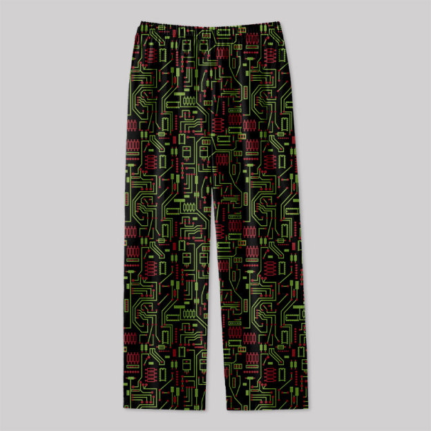 Christmas Circuit Board Geek Loungewear Pants