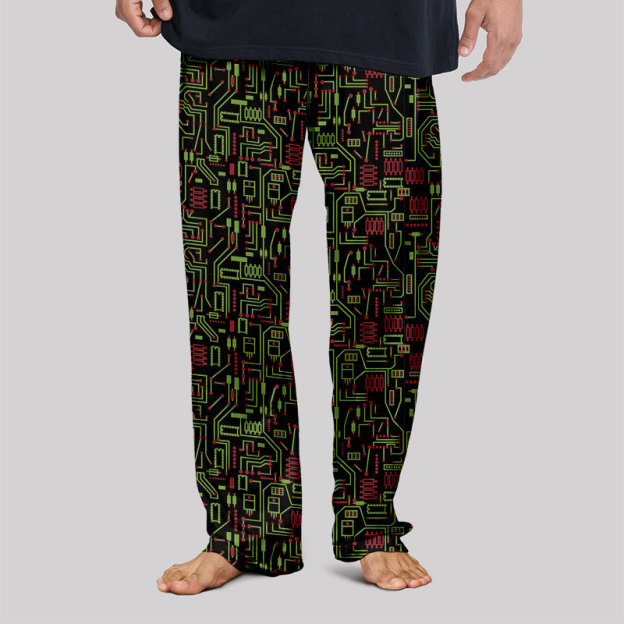 Christmas Circuit Board Geek Loungewear Pants