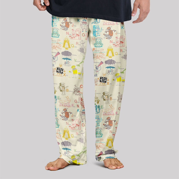 Funny Robot Geek Loungewear Pants