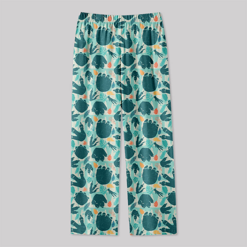 Dinosaur Footprints Hawaii Geek Loungewear Pants