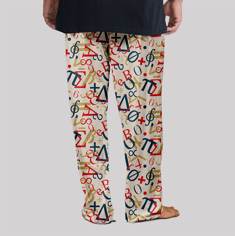 Math Symbol Mashup Geek Loungewear Pants