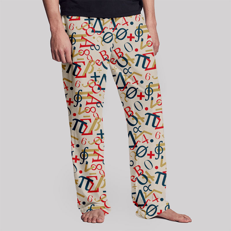 Math Symbol Mashup Geek Loungewear Pants