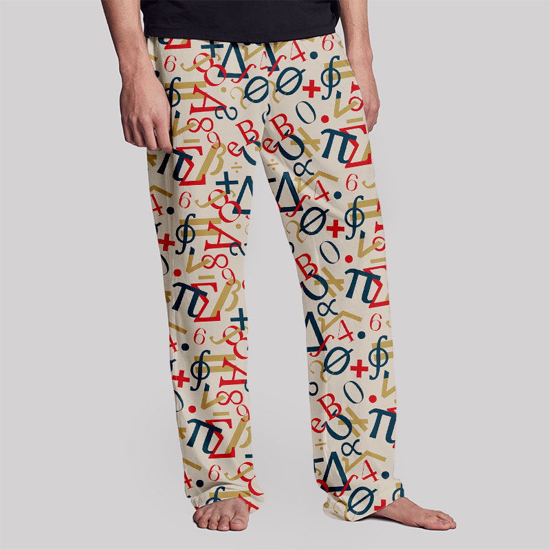 Math Symbol Mashup Geek Loungewear Pants