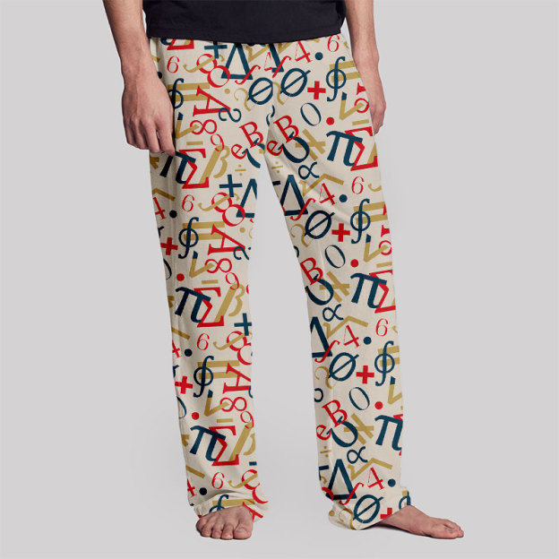 Math Symbol Mashup Geek Loungewear Pants