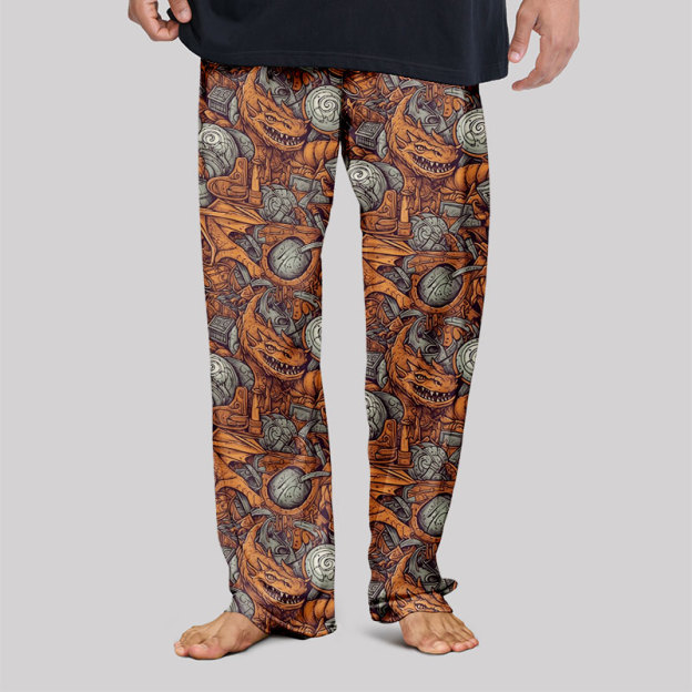 DND Dragon Vintage Pattern Geek Loungewear Pants