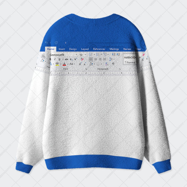 Word Funny Geek Ugly Cardigan Sweaters 