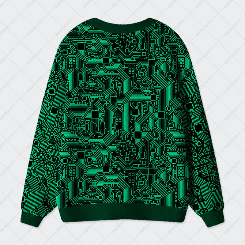 Computer Circuit Board Geek Ugly Cardigan Sweaters 