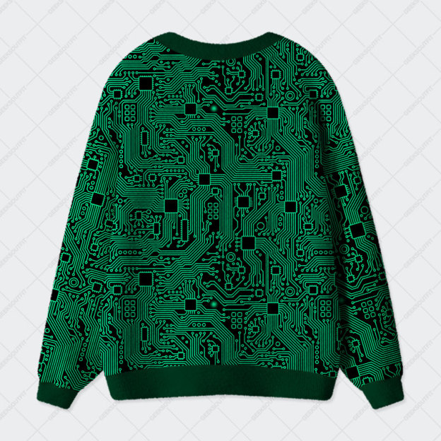 Computer Circuit Board Geek Ugly Cardigan Sweaters 