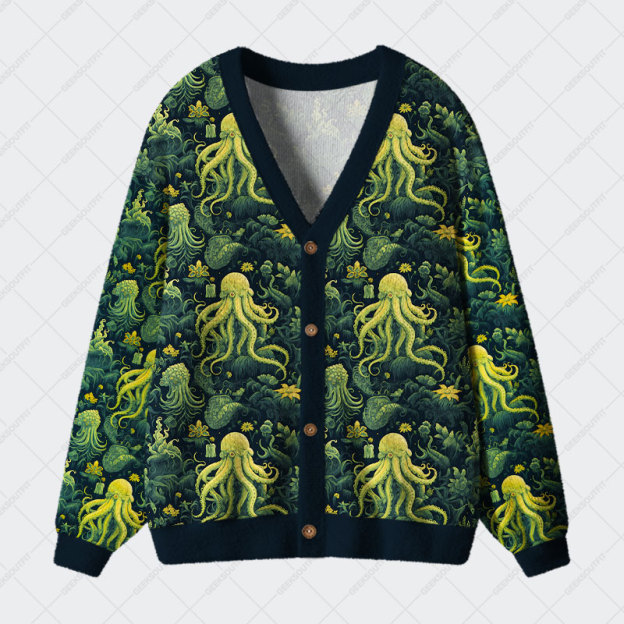 Cthulhu Geek Ugly Cardigan Sweaters 