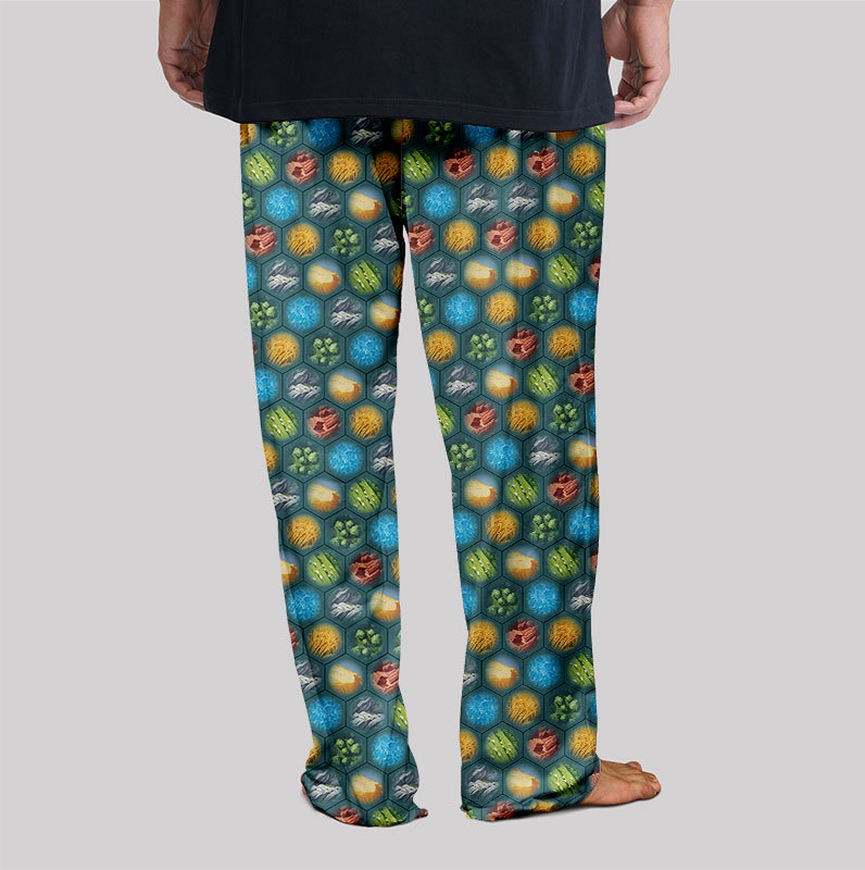 Board Games Full Print Green Geek Loungewear Pants