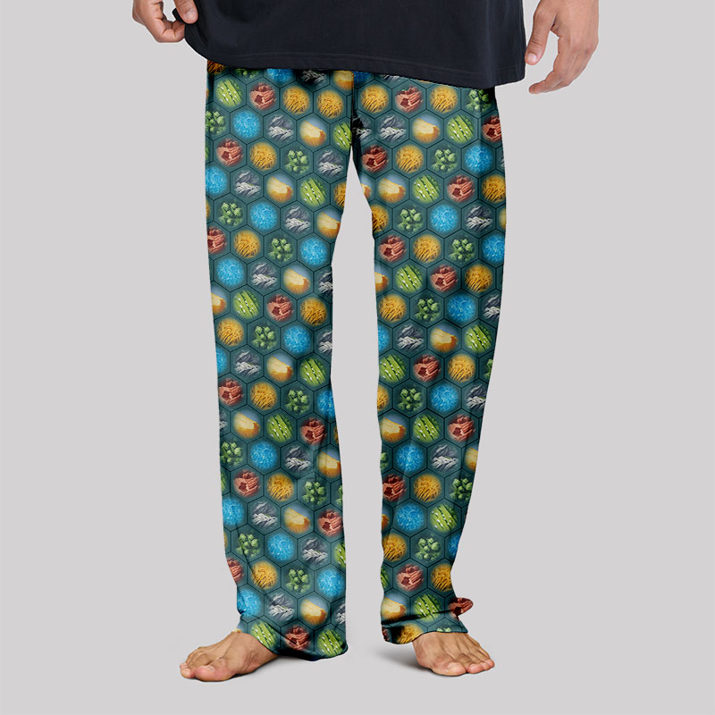 Board Games Full Print Green Geek Loungewear Pants
