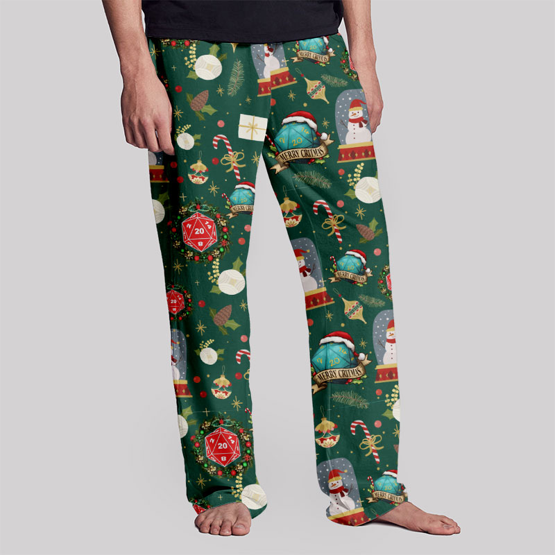 Christmas Dungeons & Dragons Geek Loungewear Pants