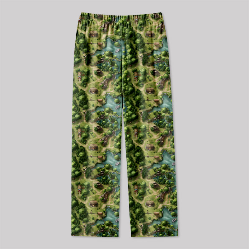 RPG Game Forest Map Geek Loungewear Pants
