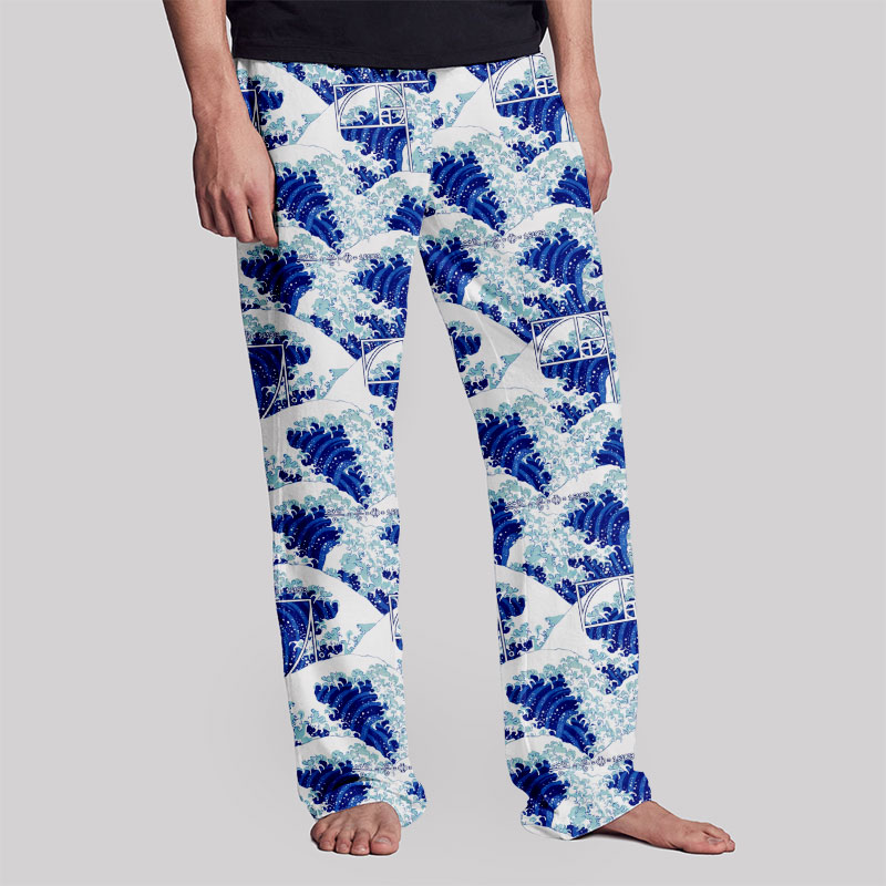 Fibonacci Waves Geek Loungewear Pants