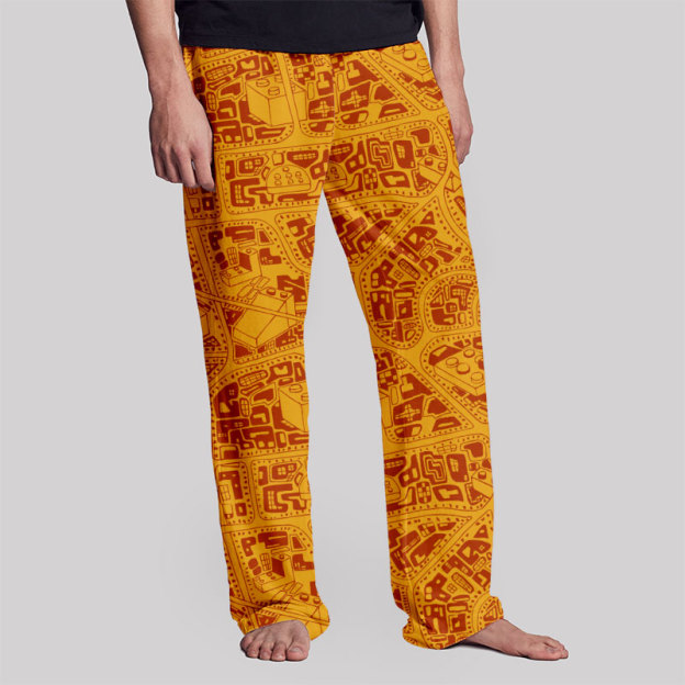 3D Map Lego Yellow Geek Loungewear Pants