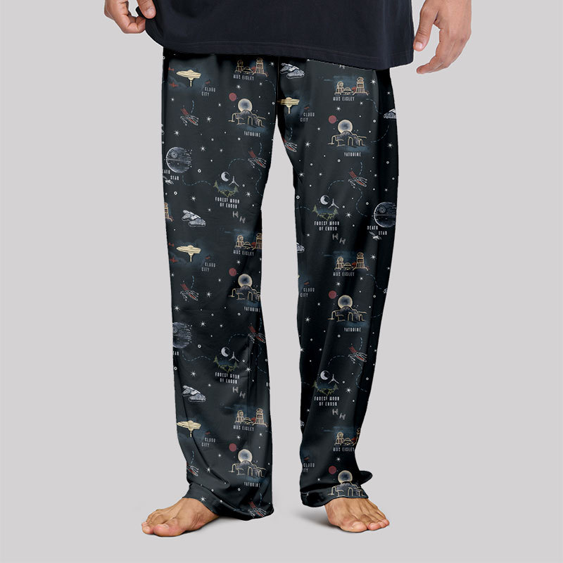 Space War Map Geek Loungewear Pants