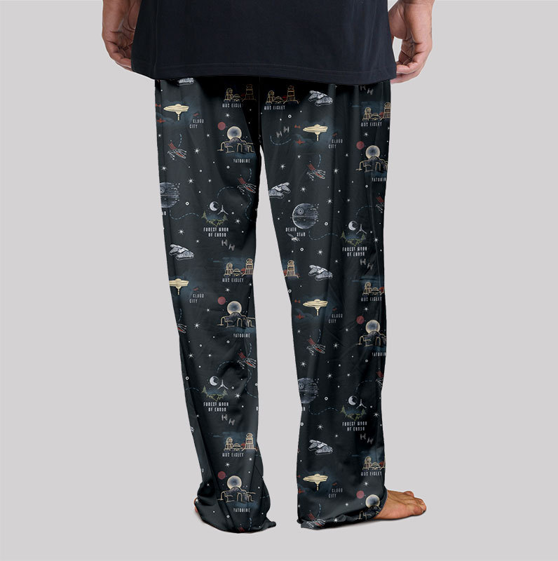 Space War Map Geek Loungewear Pants