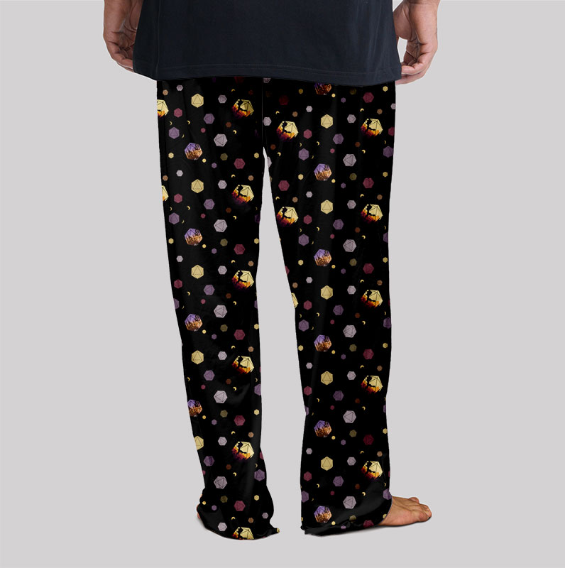 DND Moon and Colorful Dice Geek Loungewear Pants