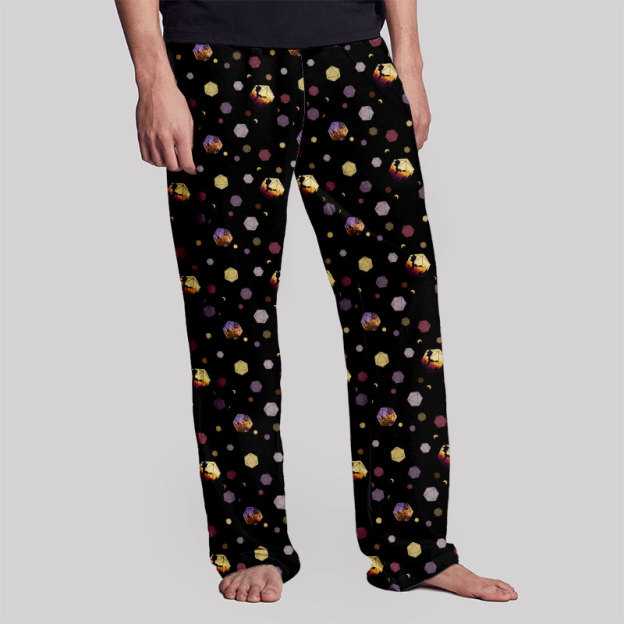 DND Moon and Colorful Dice Geek Loungewear Pants