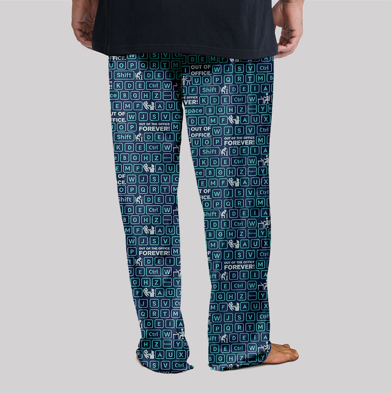 Out of Office Blue Geek Loungewear Pants