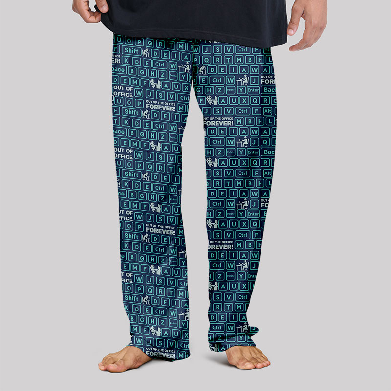 Out of Office Blue Geek Loungewear Pants