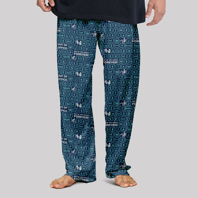 Out of Office Blue Geek Loungewear Pants