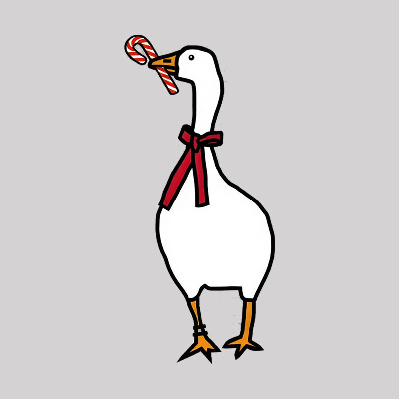 Silly Goose with Candy Cane Geek T-Shirt