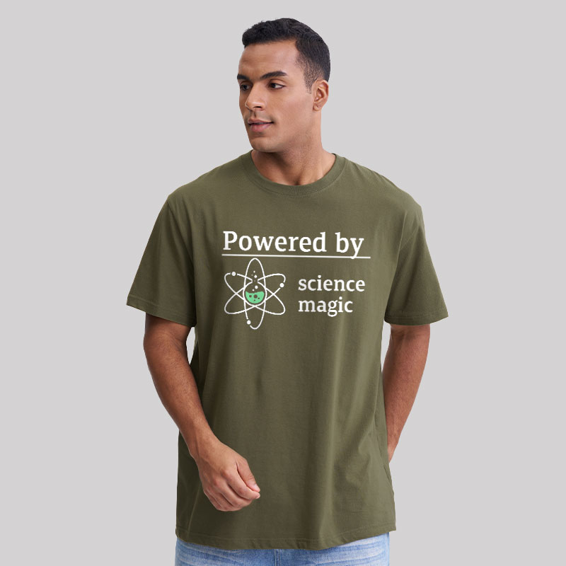 Powered By Science Magic Geek T-Shirt