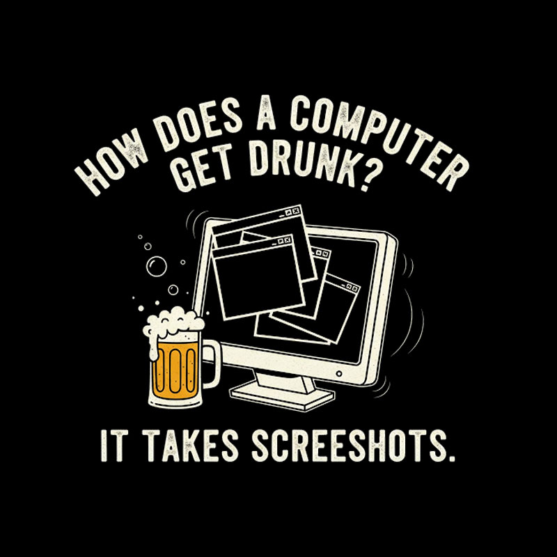 How Does A Computer Get Drunk Geek T-Shirt