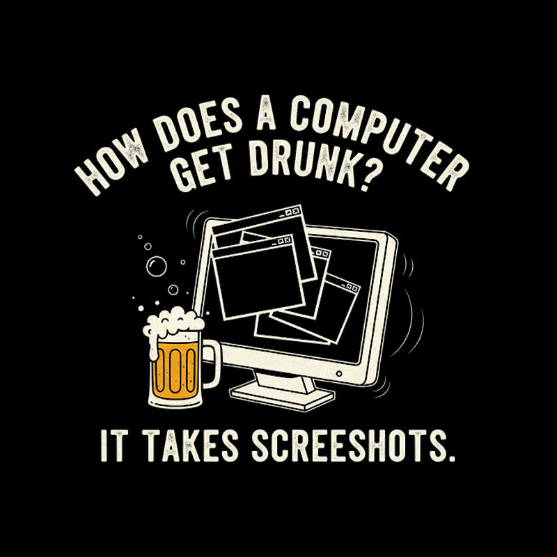 How Does A Computer Get Drunk Geek T-Shirt