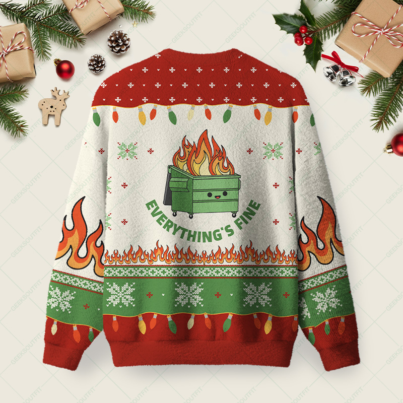 Everthing is Fun Christmas Fuzzy Fleece Sweatshirt