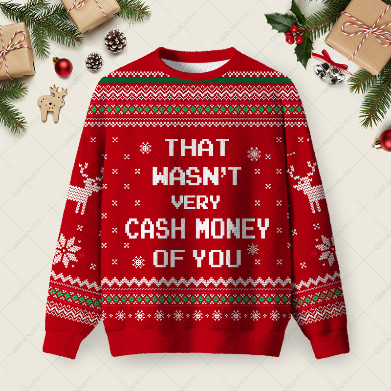 Geeksoutfit Employees Must Stop Crying Ugly Christmas Fuzzy Fleece Sweatshirt for Sale