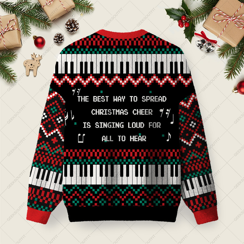 The Best Way To Spread Christmas Cheer Ugly Christmas Fuzzy Fleece Sweatshirt