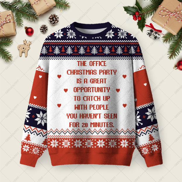 The Office Christmas Party Ugly Christmas Fuzzy Fleece Sweatshirt