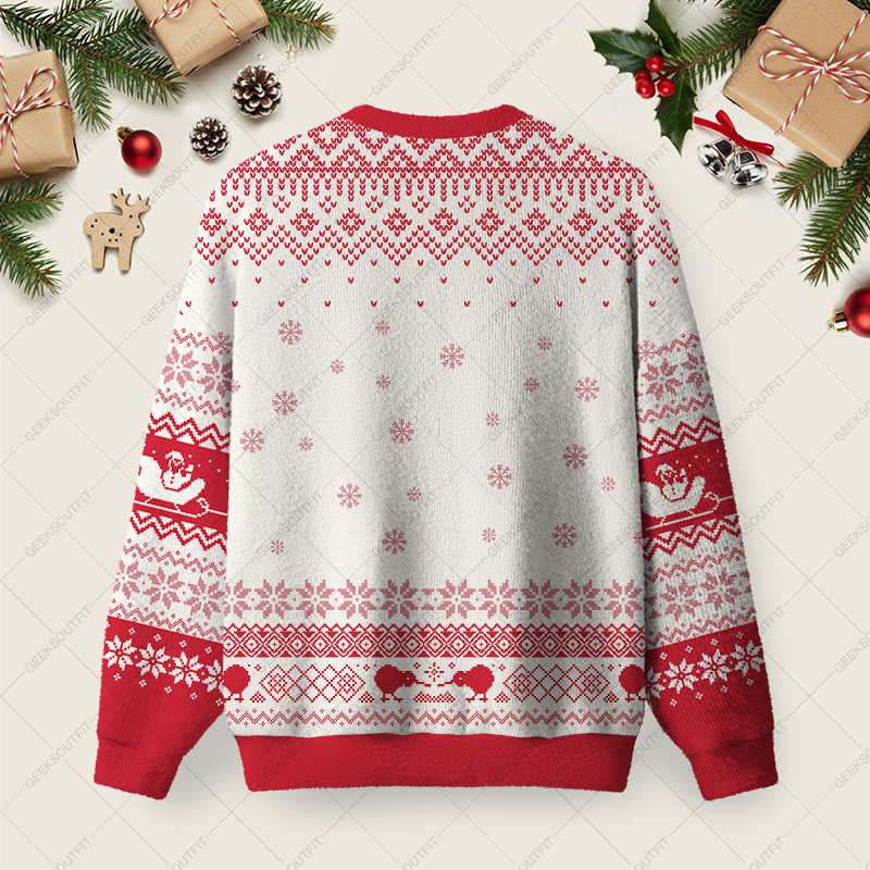 If It Isn’t The Consequences Of My Own Action Ugly Christmas Fuzzy Fleece Sweatshirt