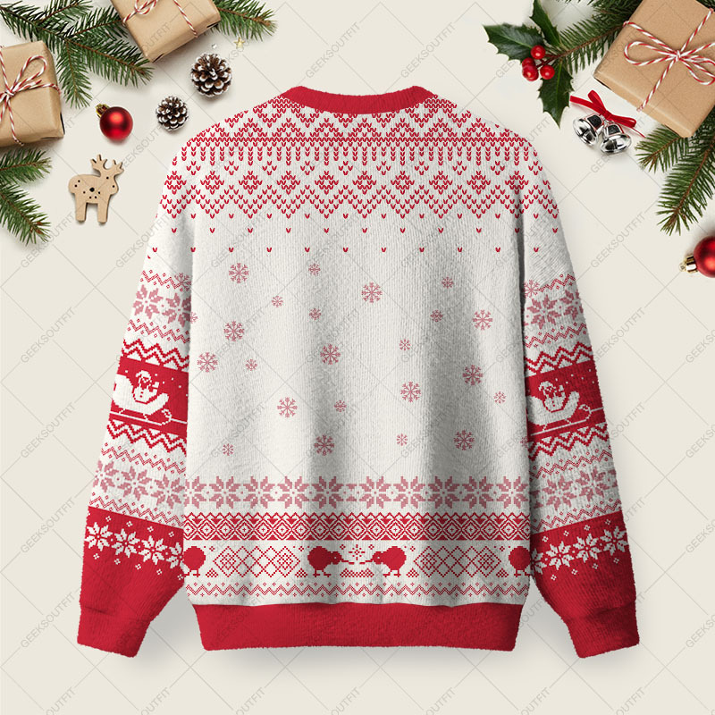 If It Isn’t The Consequences Of My Own Action Ugly Christmas Fuzzy Fleece Sweatshirt