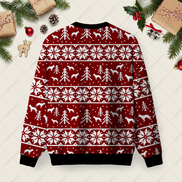 Let's Sleigh Back Ugly Christmas Fuzzy Fleece Sweatshirt