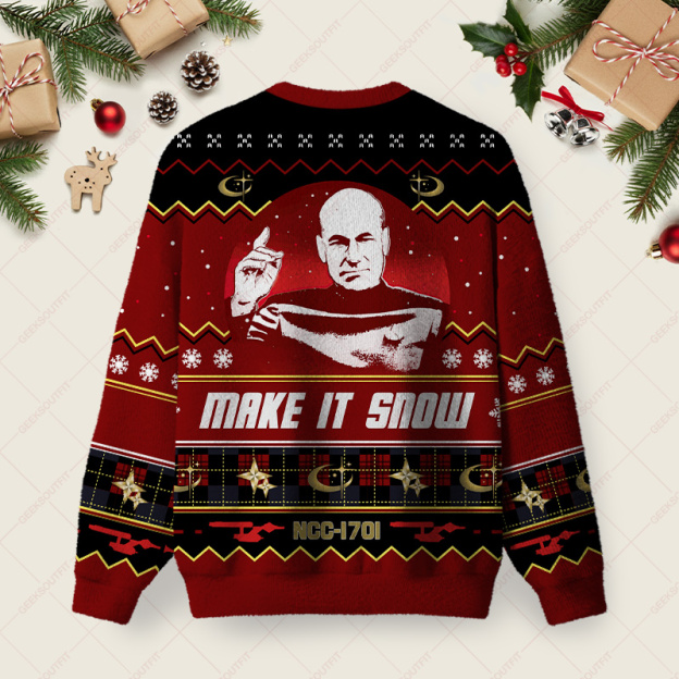 Make It Snow Ugly Christmas Fuzzy Fleece Sweatshirt