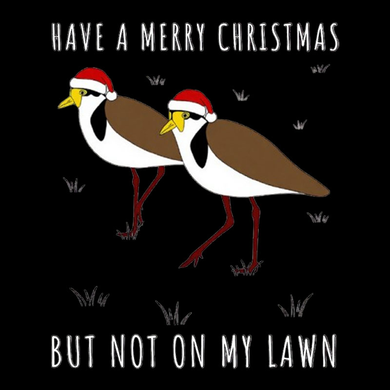 Masked Lapwing Plover Christmas Geek T-Shirt