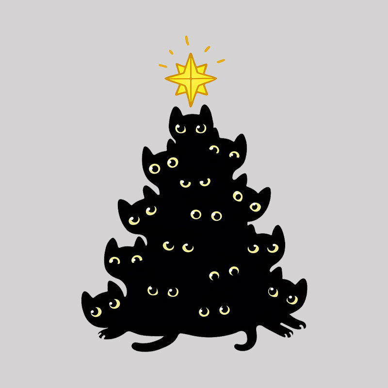 Meowy Christmas Geek T-Shirt