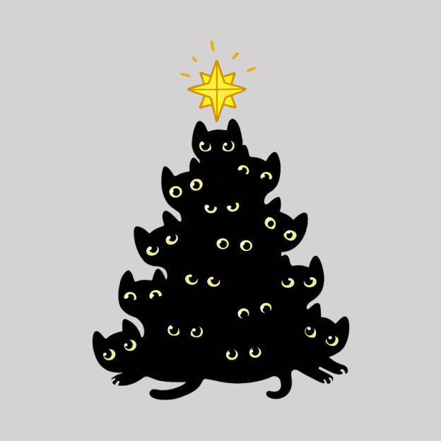 Meowy Christmas Geek T-Shirt