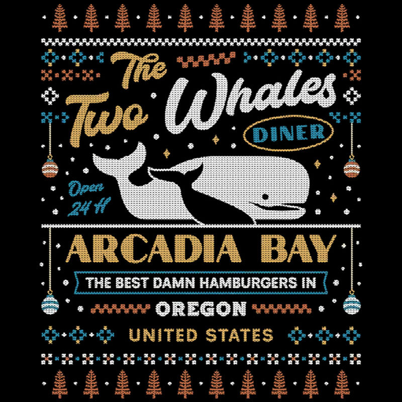 Two Whales Diner Ugly Sweater Geek T-Shirt