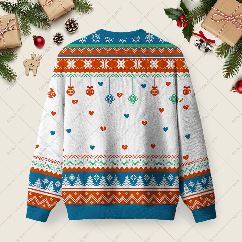 Emotionally Draining Ugly Christmas Fuzzy Fleece Sweatshirt