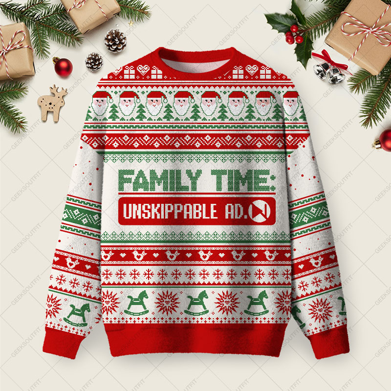 Geeksoutfit LUCA BRASI Ugly Christmas Fuzzy Fleece Sweatshirt for Sale