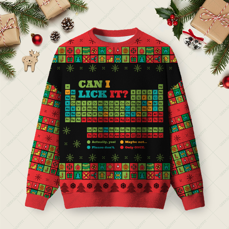 Geeksoutfit LUCA BRASI Ugly Christmas Fuzzy Fleece Sweatshirt for Sale