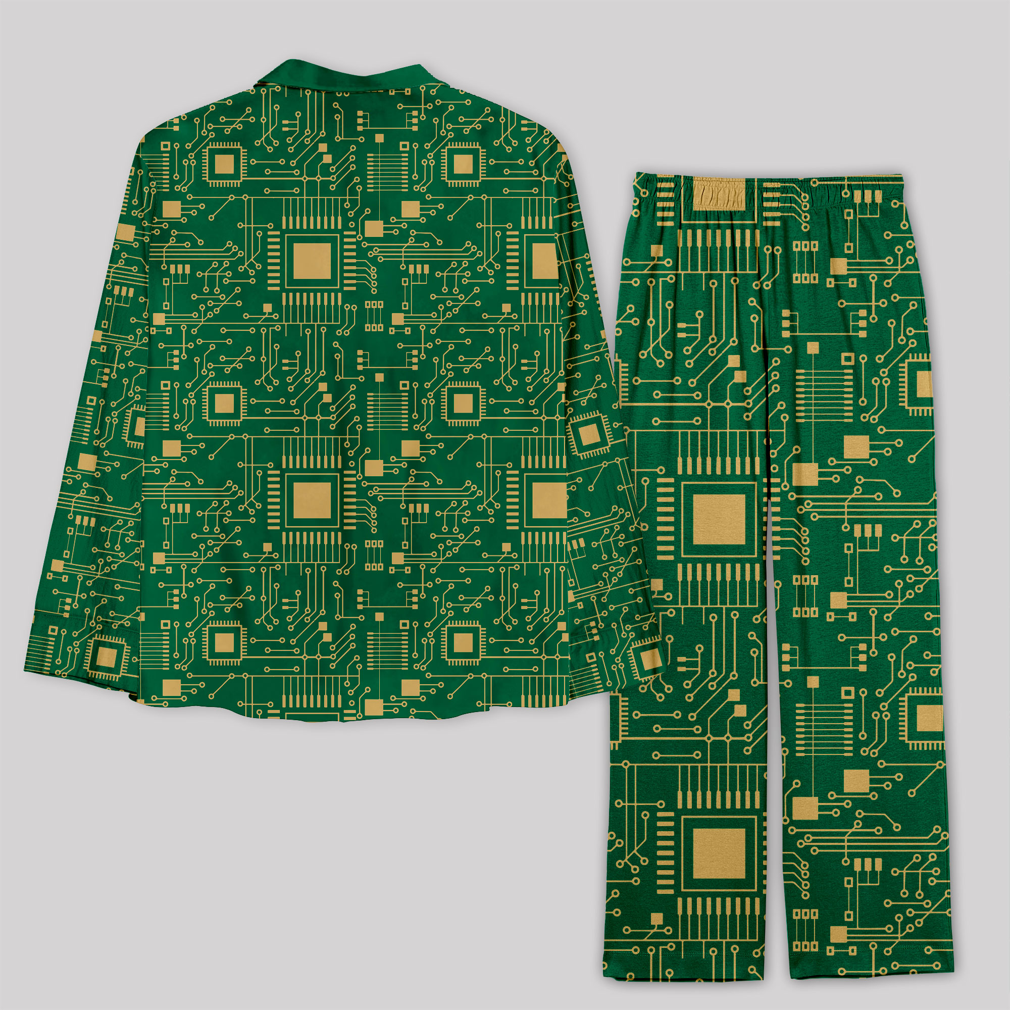 Technology Sense Circuit Board Hawaii Pajama Sets